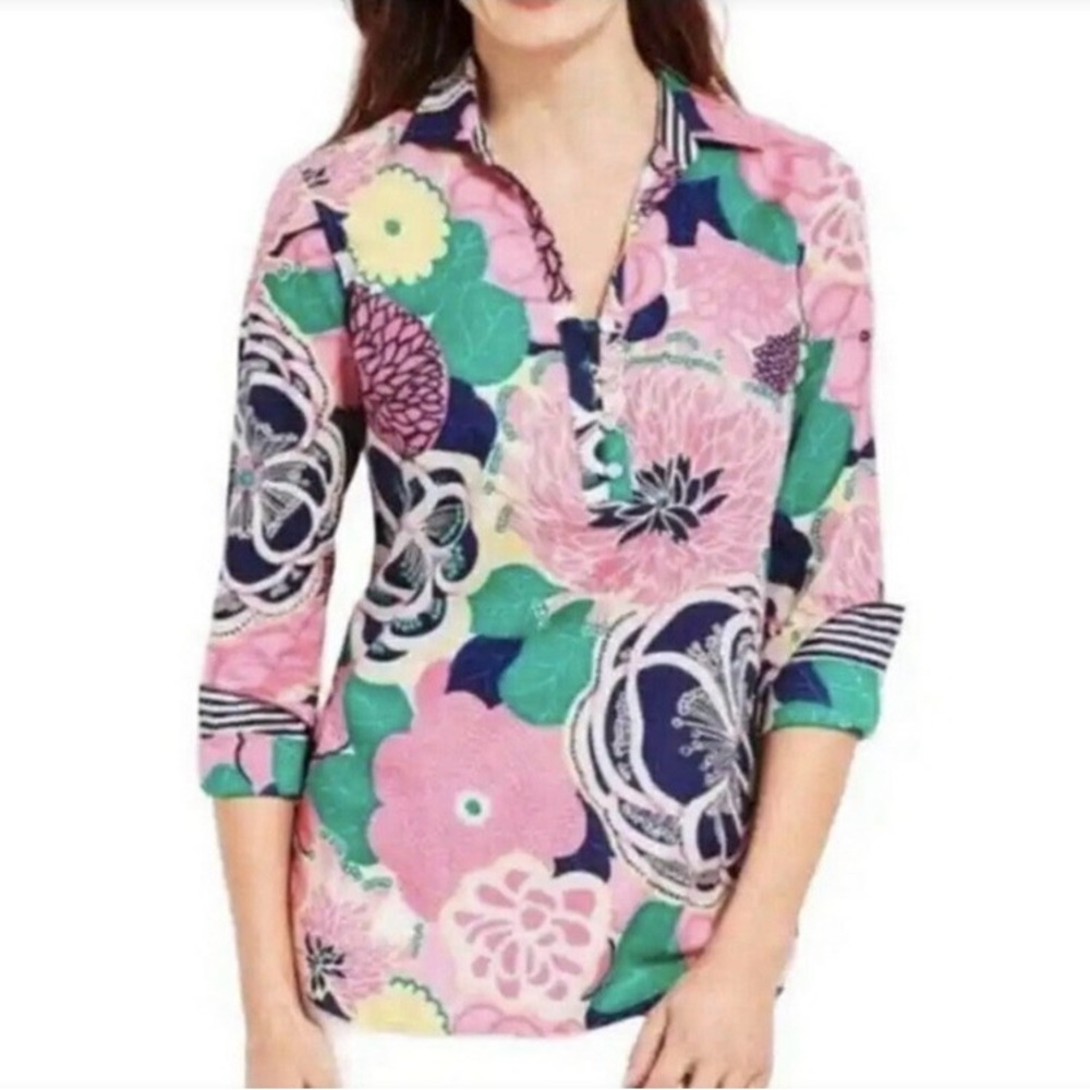 Talbots floral pattern blouse. Size S